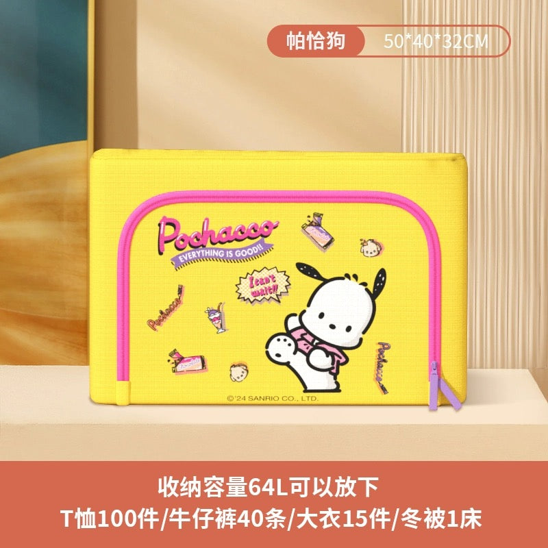Japanese Cartoon Sanrio with Friends Giant Folable Storage Box | Hello Kitty My Melody Kuromi Cinnamoroll Pochacco - Bedroom Girl Gift KawaiiGiftLand