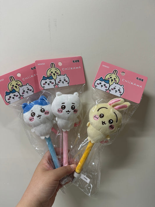 ChiiKawa X Miniso | ChiiKawa Hachiware Usagi Plush Pen - Kawaii items Room Decoration