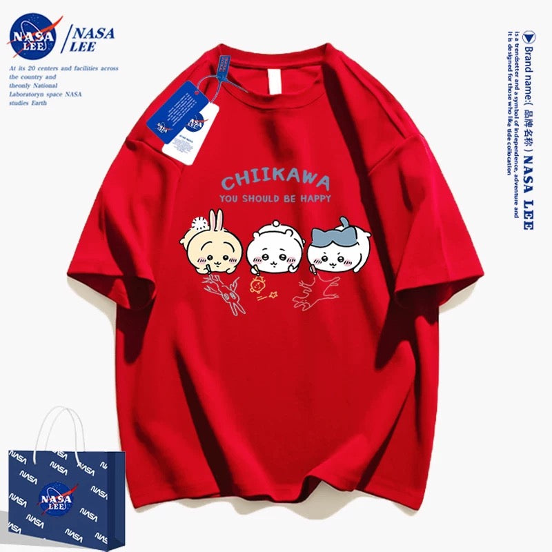 Japanese Cartoon ChiiKawa Casual Style T-Shirt Series | Chiikawa Hachiware Usagi Drawing Part 3 - Kawaii Fashion Items