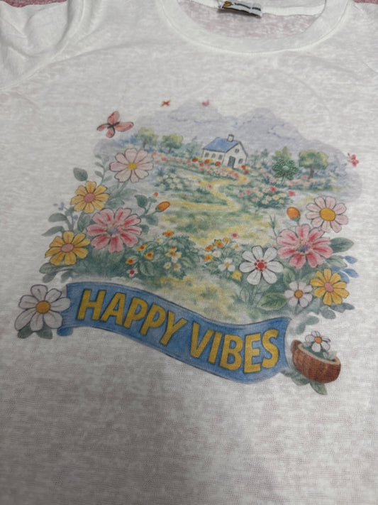 韓国ファッション ガーデンスタイルTシャツシリーズ | ハッピーな気分を描こう - カワイイファッションアイテム