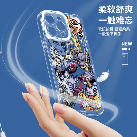 Anime Digimon Digital Monster Evolution Verison | Digital Monster - iPhone Case 6 7 8 PLUS SE2 XS XR X 11 12 13 14 15 16 16e Pro Promax 12mini 13mini - KawaiiGiftLand