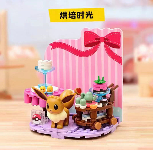 Pokemon Happy Home Sweet Party Theme | Pikachu Pichu Eevee - Building Blocks Toy Collections KawaiiGiftLand