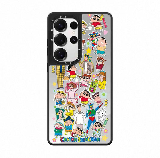 Cute Japanese Cartoon Crayon Shin Chan | Stickers & Pajamas - Phone Case Samsung Galaxy S25 S24 S23 Ultra KawaiiGiftLand