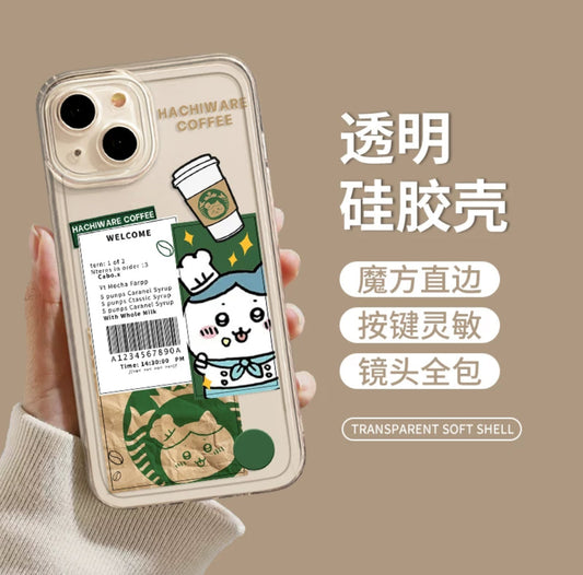Japanese Cartoon ChiiKawa Coffee Shop | Hachiware Chef - iPhone Case XS 11 12 13 14 15 16 Pro Promax mini KawaiiGiftLand
