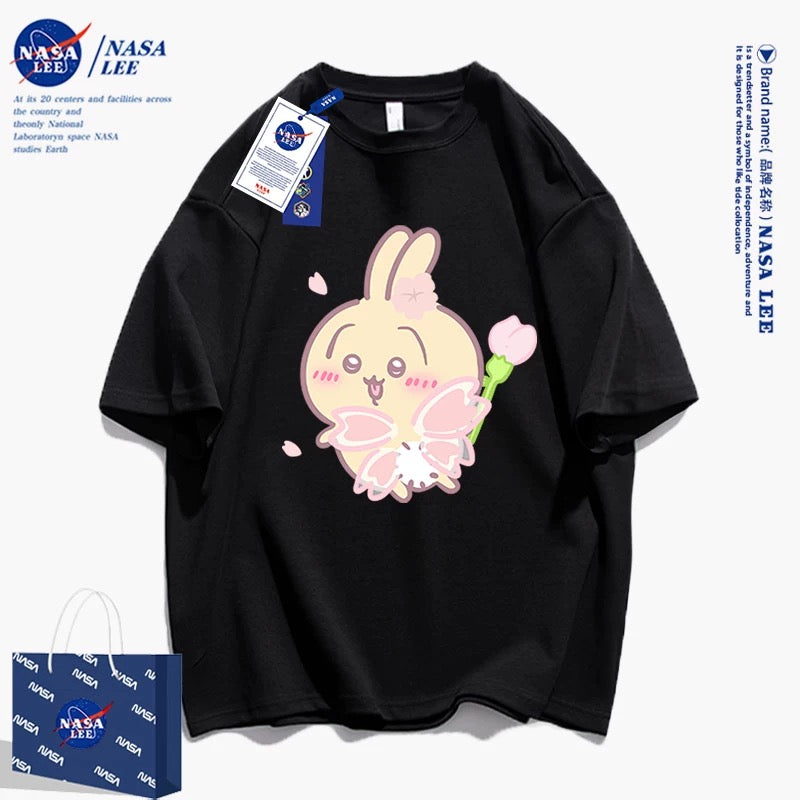 Japanese Cartoon ChiiKawa Casual Style T-Shirt Series | Usagi Flower Fairy - Kawaii Fashion Items