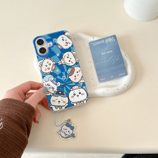 Japanese Cartoon Chiikawa Group | Magic Girl & Party Group - iPhone Case 7 8 PLUS SE2 XS XR X 11 12 13 14 15 16 16e Pro Promax 12mini 13mini KawaiiGiftLand
