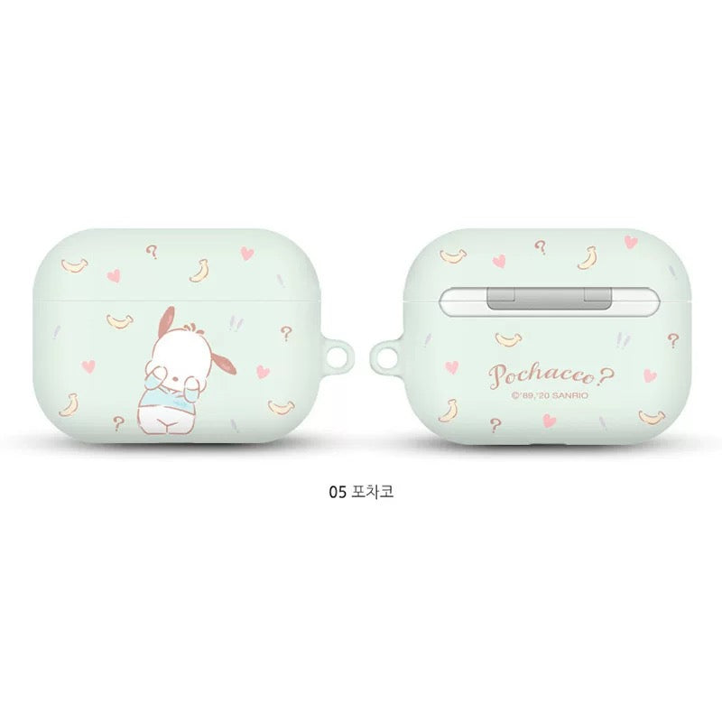 Japanese Cartoon Sanrio Peek A Boo | Hello Kitty Little Twin Stars My Melody Cinnamoroll Pompompurin Pochacco Pastel Pink Blue Green Yellow Purple - AirPods AirPodsPro AirPods3 AirPods4 Case KawaiiGiftLand