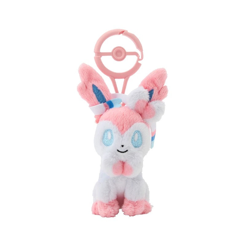 Japan Cartoon Pokemon Center Pokeball Keychain Eevee Evolution Evolve | Eevee Vaporeon Jolteon Flareon Espeon Umbreon Leafeon Glaceon Sylveon - Mascot Mini Plush Doll KawaiiGiftLand