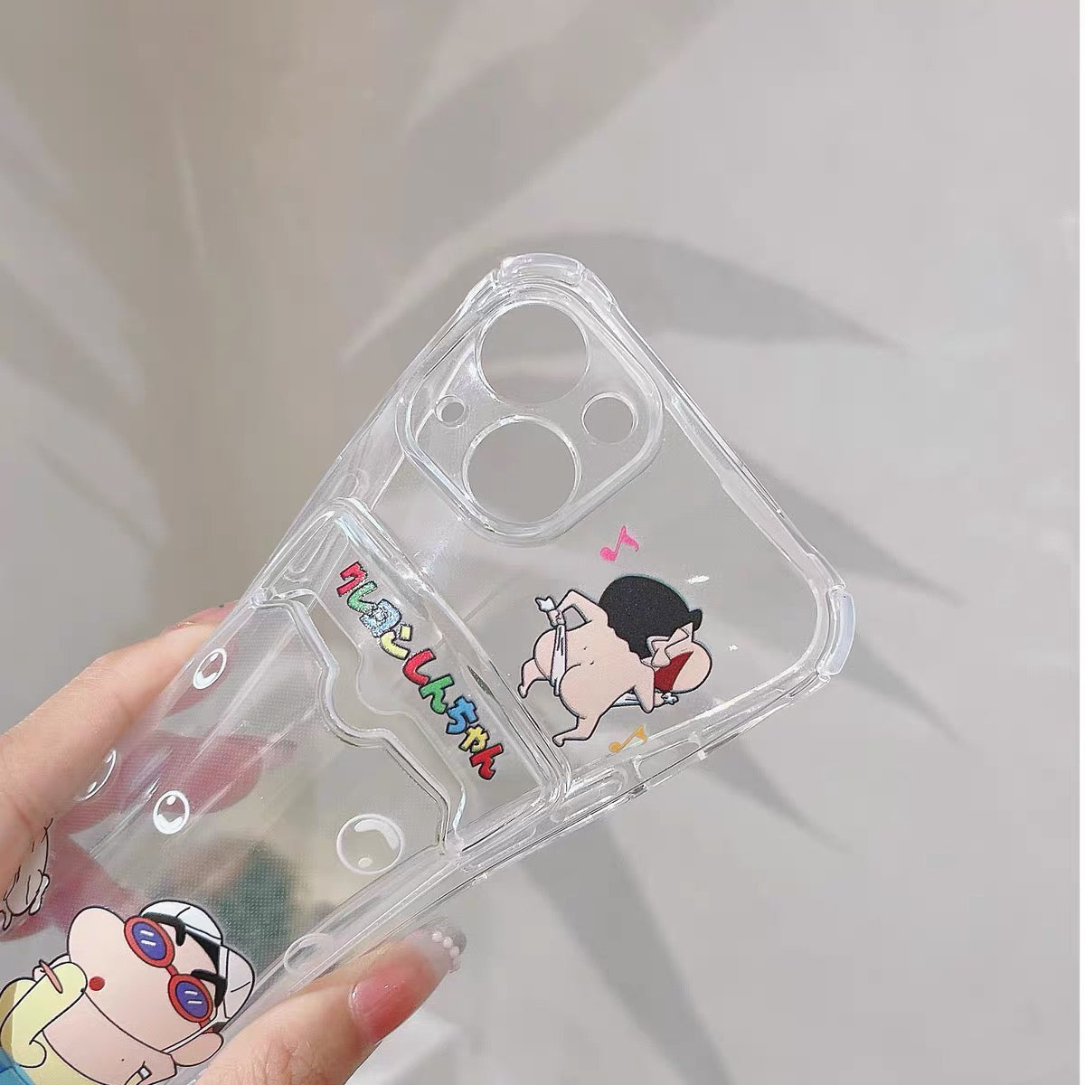 Japanese Cartoon Crayon Boy Photo Holder | Swimming & Pajamas - iPhone Case PLUS X 11 12 13 14 15 16 Pro Promax KawaiiGiftLand