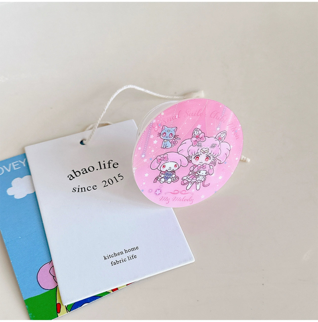 Japanese Cartoon Phone Stand | Laser Sailor Girl X My Melody Piano Marron Cream KawaiiGiftLand