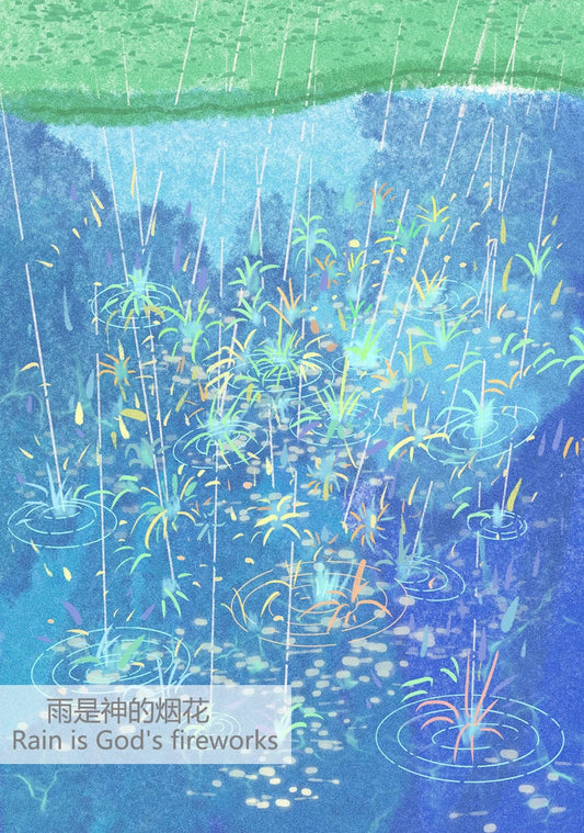 SOULPUZZ 1000 Pieces Puzzle | Rain is God's Fireworks - Difficulty Decompression Couples Trendy Gifts Home Decoration KawaiiGiftLand