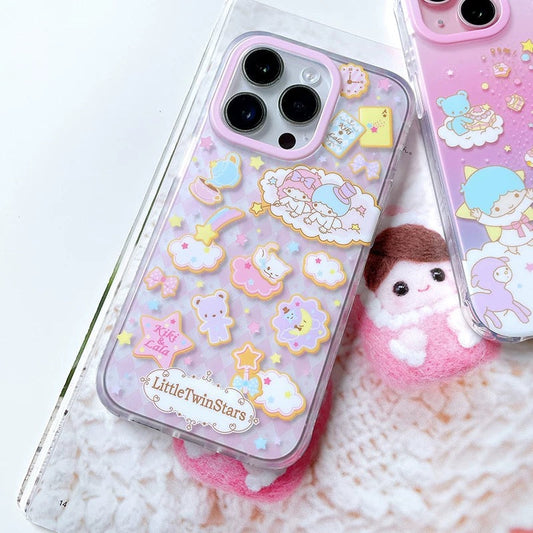 Japanese Cartoon Sanrio Little Twin Stars | Sugar Biscuits & Tea Party - iPhone Case 13 14 15 16 Pro Promax KawaiiGiftLand