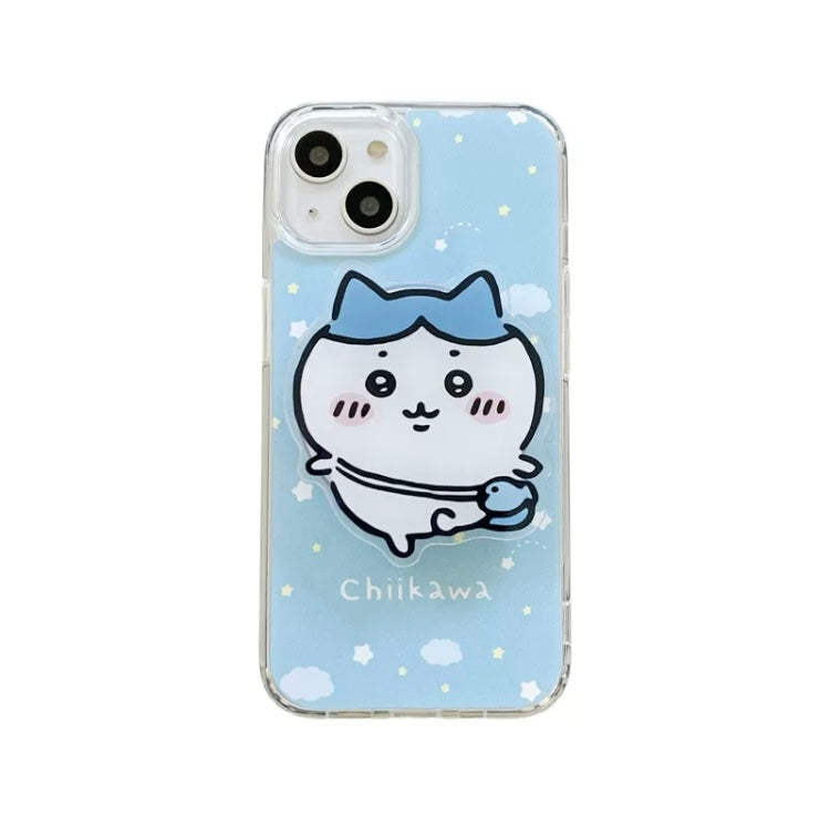 Japanese Cartoon ChiiKawa Hachiware Usagi with Stand iPhone Case 11 12 13 14 15 16 Pro Promax KawaiiGiftLand