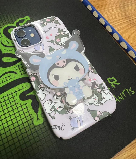 Japanese Cartoon Full Kuromi iPhone Case 7 8 PLUS SE2 XS XR X 11 12 13 14 15 Pro Promax 12mini 13mini KawaiiGiftLand