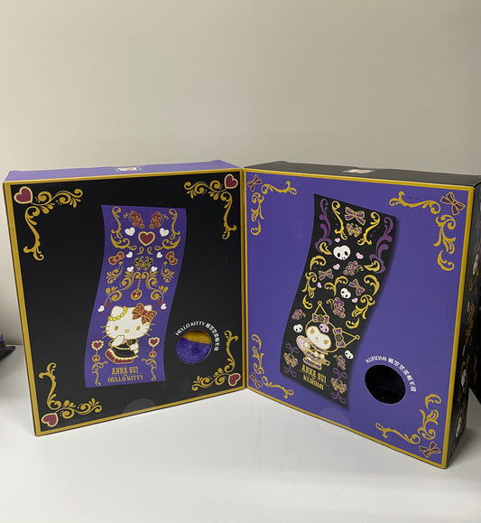 Sanrio X Anna Sui Soft Blanket | Hello Kitty Kuromi Purple & Black - Limited Edition KawaiiGiftLand