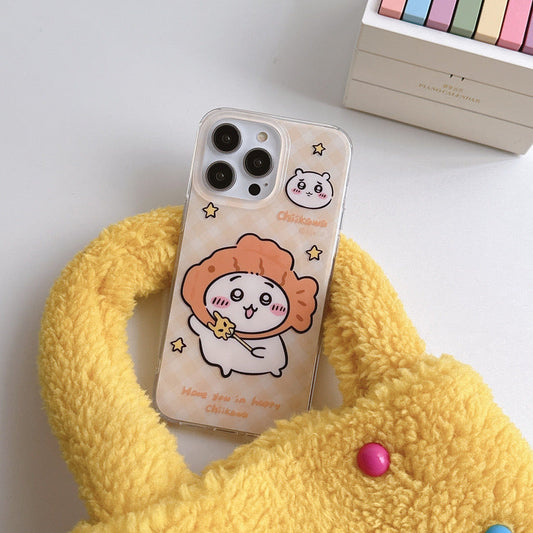 Japanese Cartoon ChiiKawa Hachiware Usagi X Kirby Hangyodon iPhone Case 11 12 13 14 15 Pro Promax KawaiiGiftLand