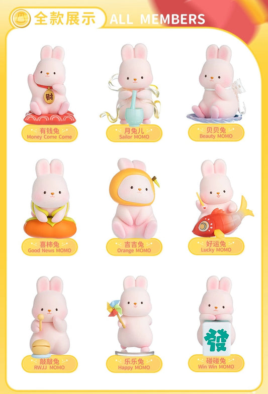 Momo with Bunny Kawaii Lovely Characters | Momo Bunny Wish -Toy Collection Mystery Blind Box KawaiiGiftLand