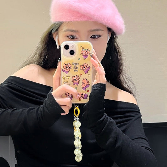 Japanese Cartoon Crayon Boy Photo Holder | Buri Zhemon Shiro - iPhone Case 11 12 13 14 15 16 Pro Promax KawaiiGiftLand