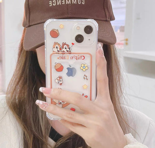 Japanese Cartoon Cute Squirrel Clip Dale Photo Holder | Melody Nuts - iPhone Case PLUS X 11 12 13 14 15 16 Pro Promax KawaiiGiftLand
