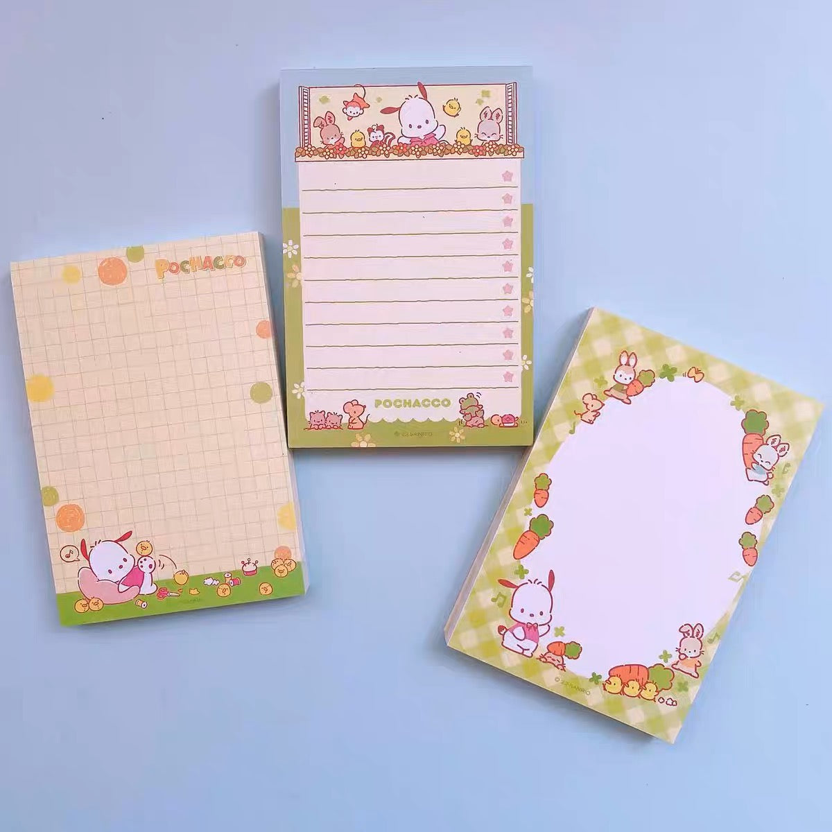 Sanrio Japan Memo Pad | Hello Kitty My Melody Kuromi Cinnamoroll Pompompurin Pochacco - 3 Styles 150 Sheets KawaiiGiftLand