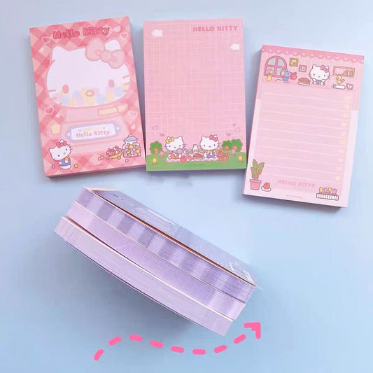 Sanrio Japan Memo Pad | Hello Kitty My Melody Kuromi Cinnamoroll Pompompurin Pochacco - 3 Styles 150 Sheets KawaiiGiftLand