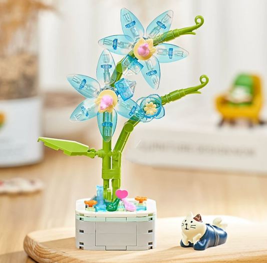 Mini Block Building | Crystal Flower - Tiny Particle Assembly DIY Handmade Gift KawaiiGiftLand