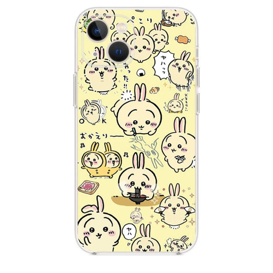Japanese Cartoon ChiiKawa | Full Screen Usagi Yellow - iPhone Case XS 11 12 13 14 15 16 Pro Promax mini KawaiiGiftLand