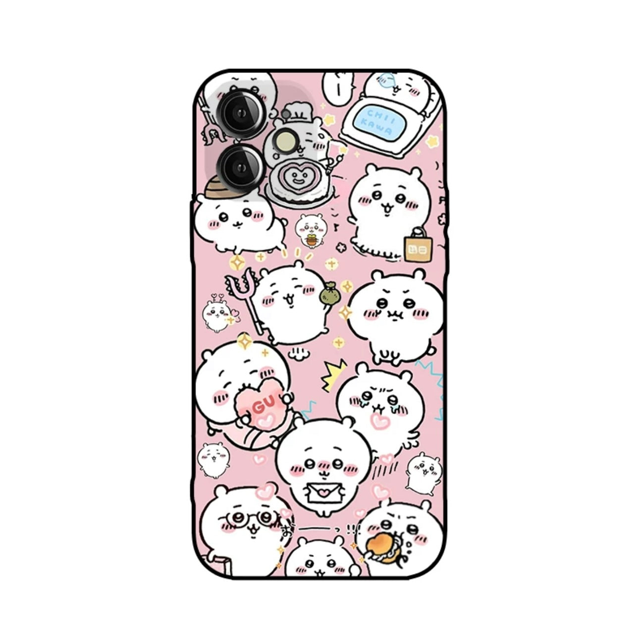 Japanese Cartoon ChiiKawa | Full Screen ChiiKawa Pink - iPhone Case XS 11 12 13 14 15 16 Pro Promax mini KawaiiGiftLand