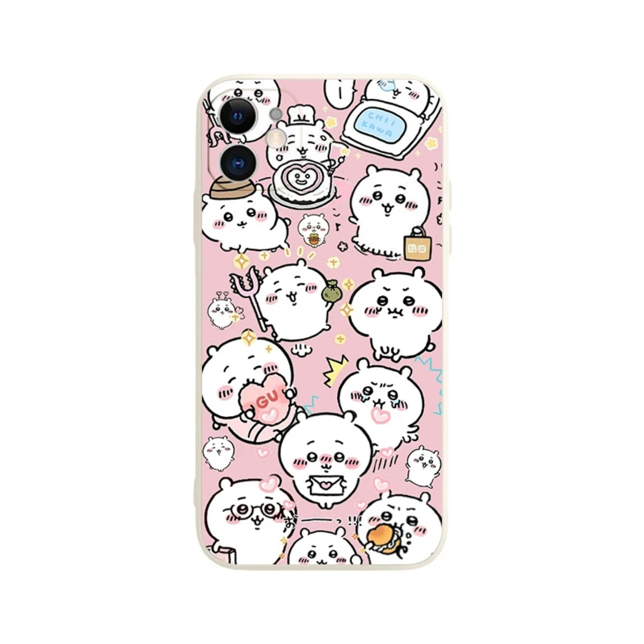 Japanese Cartoon ChiiKawa | Full Screen ChiiKawa Pink - iPhone Case XS 11 12 13 14 15 16 Pro Promax mini KawaiiGiftLand