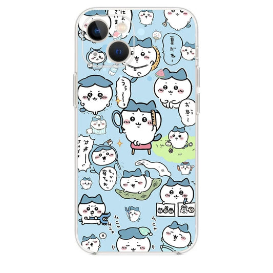 Japanese Cartoon ChiiKawa | Full Screen Hachiware Blue - iPhone Case XS 11 12 13 14 15 16 Pro Promax mini KawaiiGiftLand