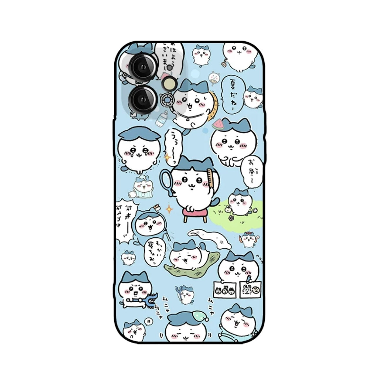 Japanese Cartoon ChiiKawa | Full Screen Hachiware Blue - iPhone Case XS 11 12 13 14 15 16 Pro Promax mini KawaiiGiftLand