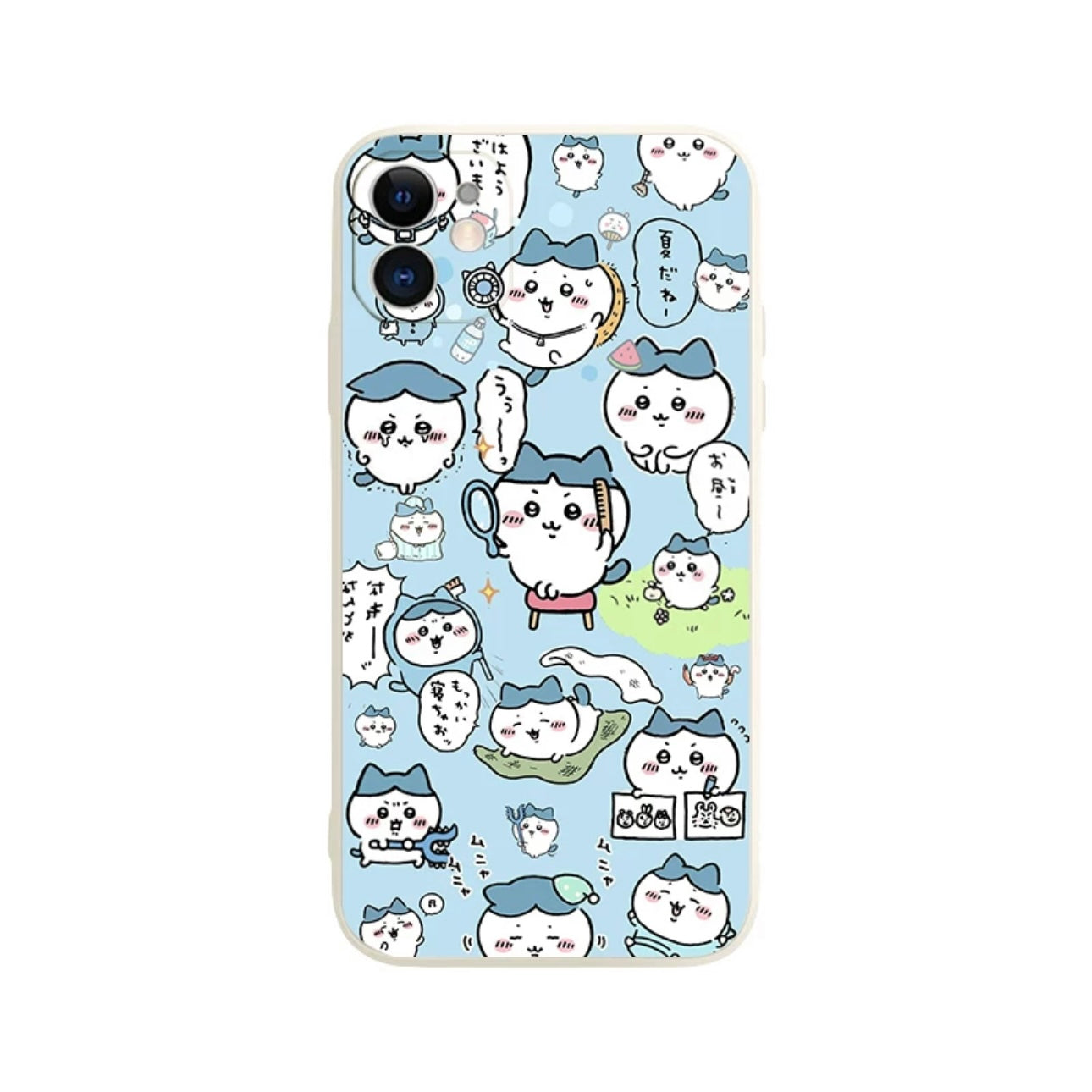 Japanese Cartoon ChiiKawa | Full Screen Hachiware Blue - iPhone Case XS 11 12 13 14 15 16 Pro Promax mini KawaiiGiftLand
