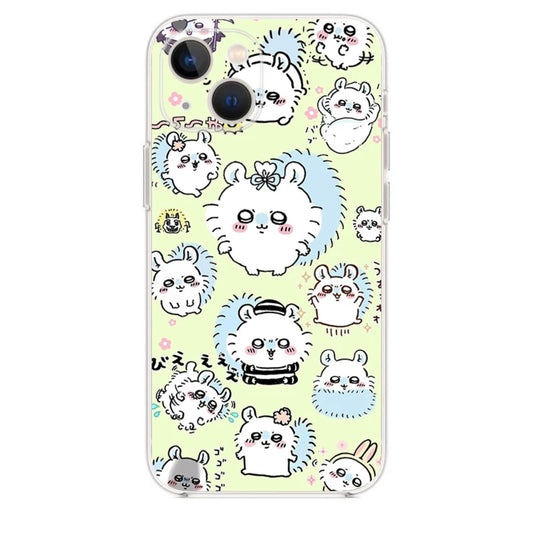 Japanese Cartoon ChiiKawa | Full Screen Momonga Green - iPhone Case XS 11 12 13 14 15 16 Pro Promax mini KawaiiGiftLand