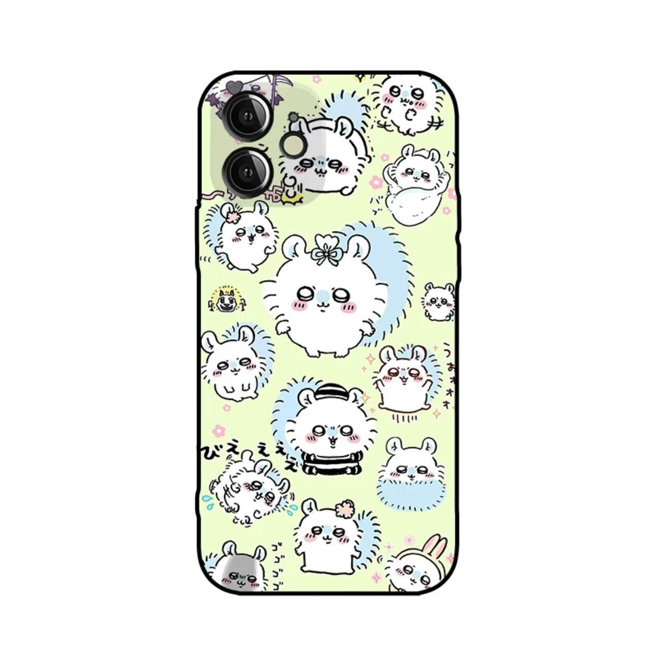 Japanese Cartoon ChiiKawa | Full Screen Momonga Green - iPhone Case XS 11 12 13 14 15 16 Pro Promax mini KawaiiGiftLand