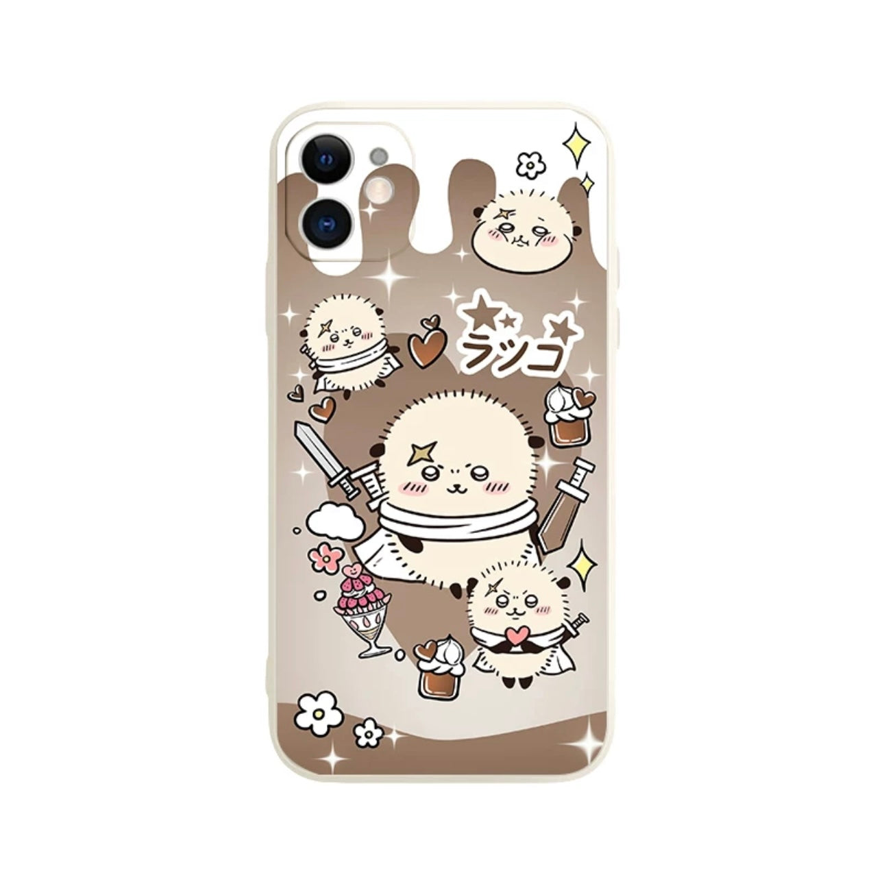 Japanese Cartoon ChiiKawa | Kawaii Sweets Rakko Brown - iPhone Case XS 11 12 13 14 15 Pro Promax mini KawaiiGiftLand