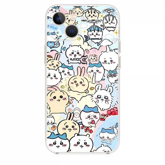 Japanese Cartoon ChiiKawa | Full Screen ChiiKawa Hachiware Usagi Momonga - iPhone Case XS 11 12 13 14 15 Pro Promax mini KawaiiGiftLand