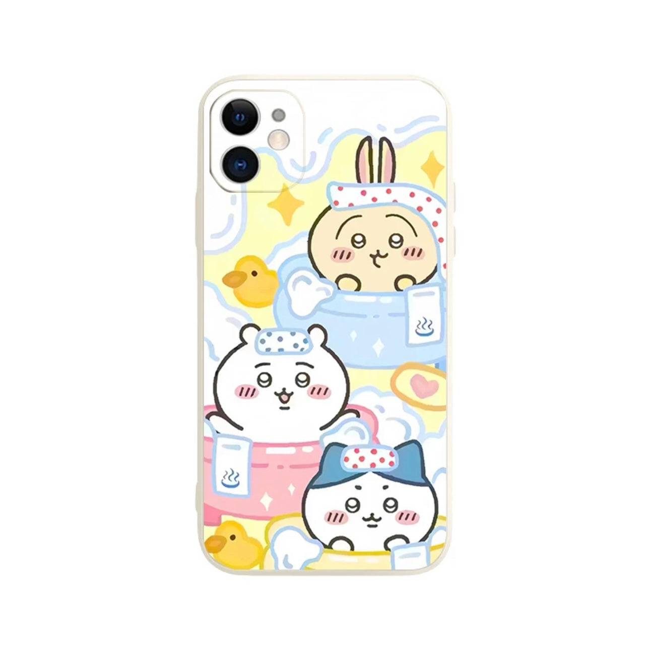 Japanese Cartoon ChiiKawa | Hot Spring ChiiKawa Hachiware Usagi - iPhone Case XS 11 12 13 14 15 Pro Promax mini KawaiiGiftLand