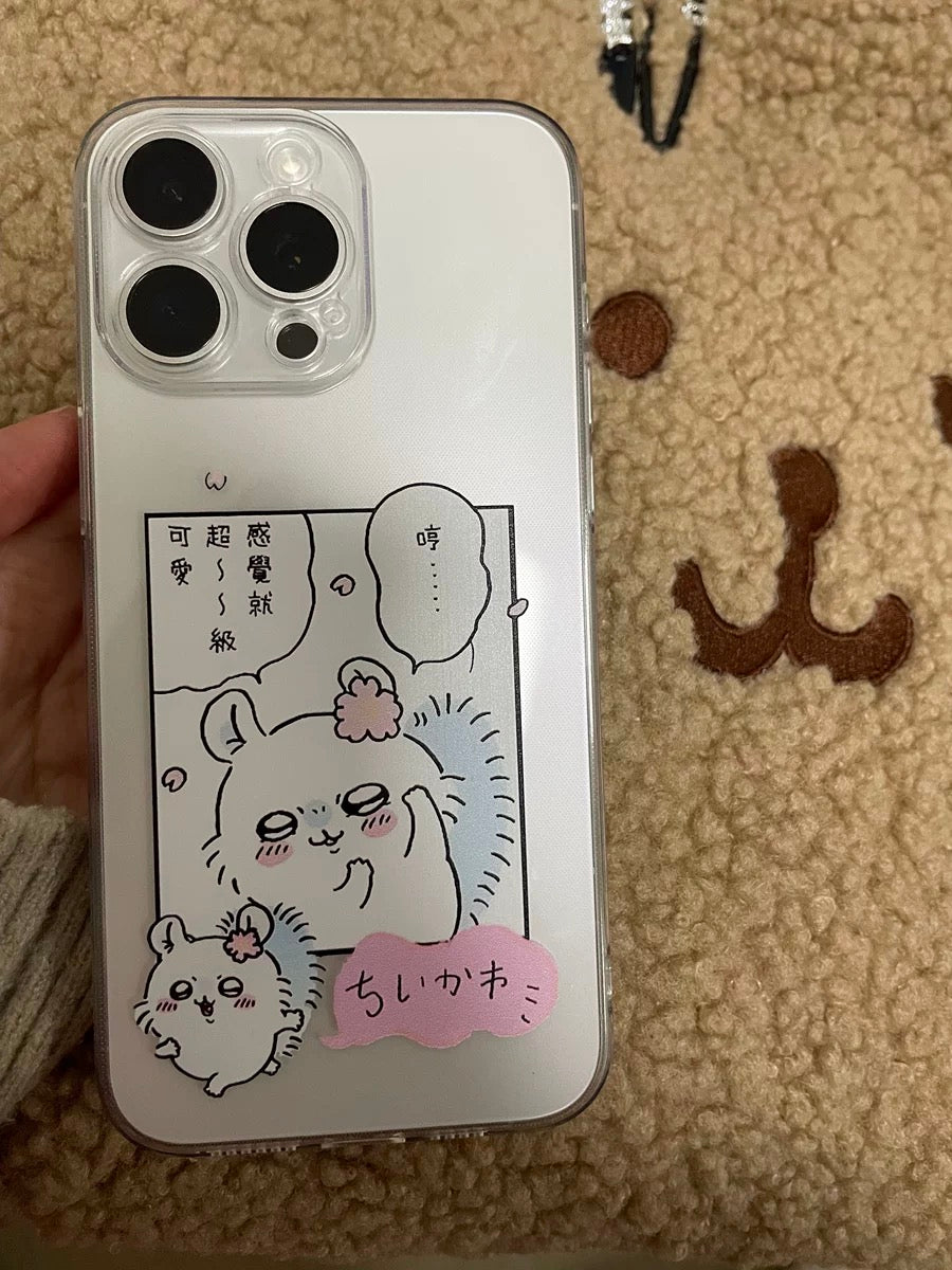 Japanese Cartoon ChiiKawa | Cosmic Momonga - iPhone Case XS 11 12 13 14 15 Pro Promax mini KawaiiGiftLand