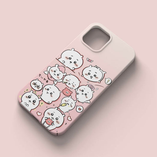 Japanese Cartoon ChiiKawa | Full ChiiKawa Hachiware Pink Blue - iPhone Case XS 11 12 13 14 15 Pro Promax mini KawaiiGiftLand