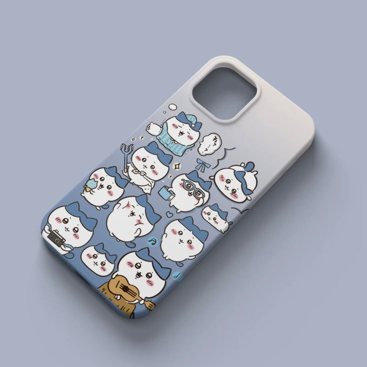 Japanese Cartoon ChiiKawa | Full ChiiKawa Hachiware Pink Blue - iPhone Case XS 11 12 13 14 15 Pro Promax mini KawaiiGiftLand