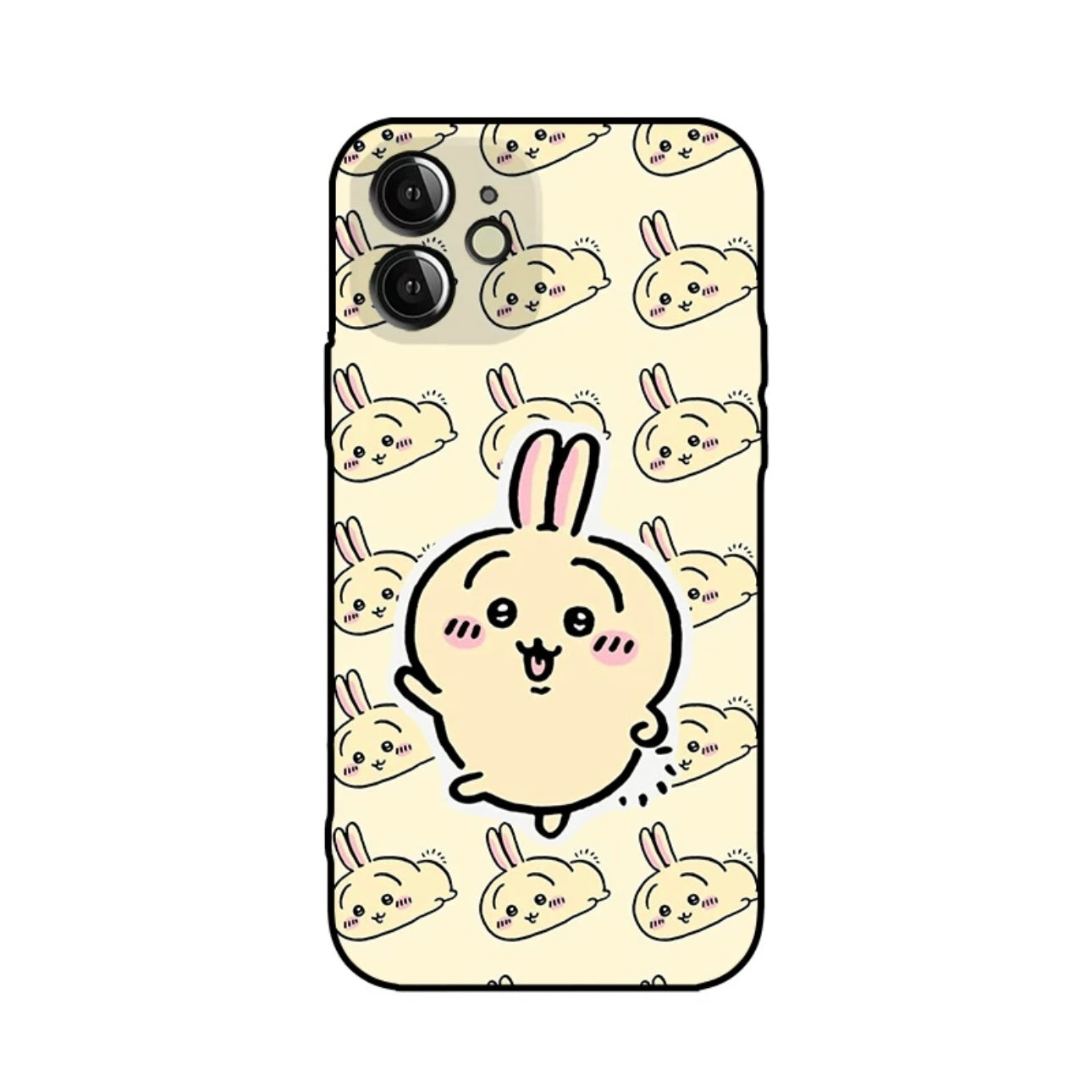 Japanese Cartoon ChiiKawa | Full Screen Usagi Say Hi Yellow - iPhone Case XS 11 12 13 14 15 Pro Promax mini KawaiiGiftLand