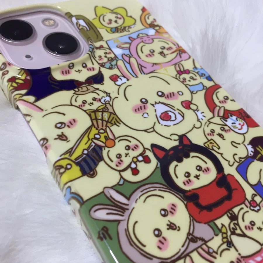 Japanese Cartoon ChiiKawa | Blue Usagi King Usagi - iPhone Case XS 11 12 13 14 15 Pro Promax mini KawaiiGiftLand