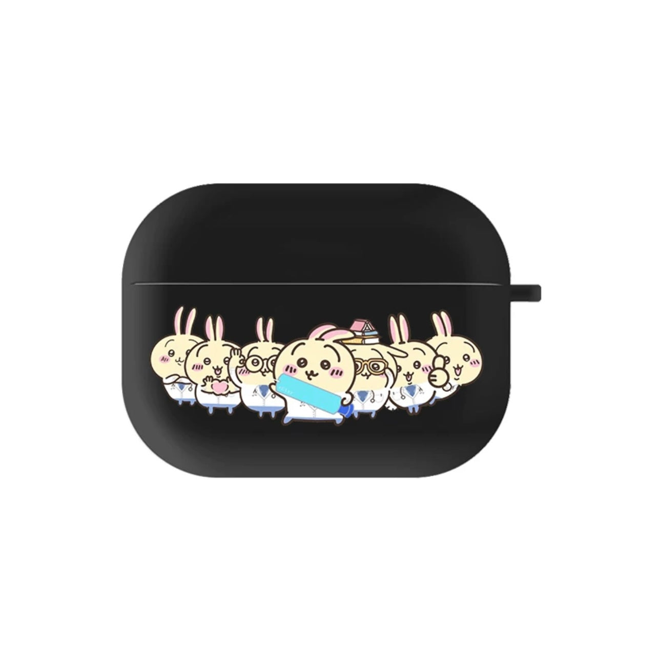 Japanese Cartoon ChiiKawa | Usagi Doctor & Black Suit AirPods AirPodsPro AirPods3 Case - Clear Black KawaiiGiftLand