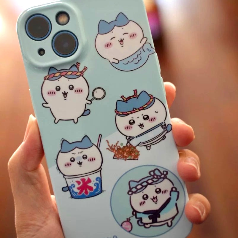 Japanese Cartoon ChiiKawa Ceramic Feel | ChiiKawa Hachiware Usagi Japanese Foods - iPhone Case XS 11 12 13 14 15 Pro Promax mini KawaiiGiftLand