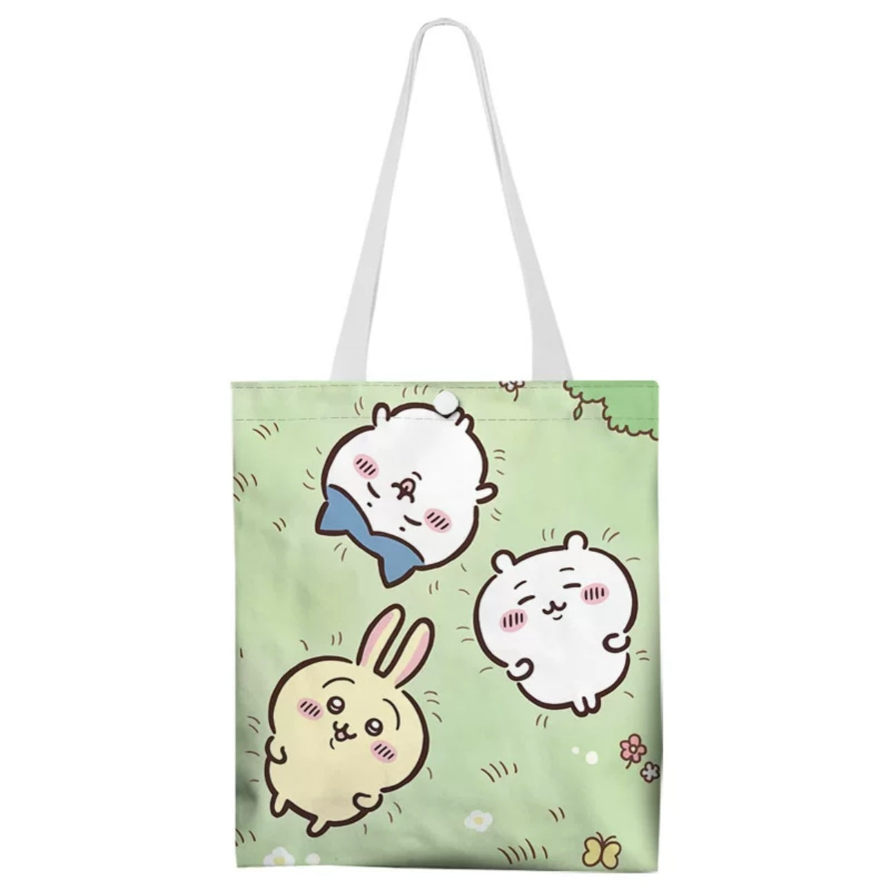 Japanese Cartoon Chiikawa Canvas Tote Bag | ChiiKawa Hachiware Usagi - Shopping Shoulder Tote Bag KawaiiGiftLand