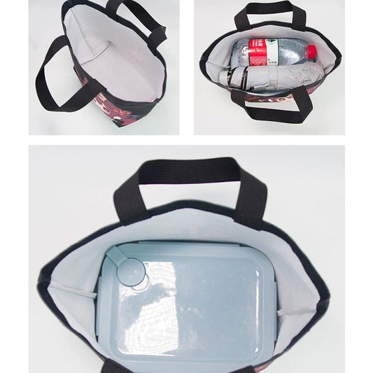 Japanese Cartoon Chiikawa with Foodie Lunch Bag | Full Screen ChiiKawa Hachiware Usagi - Small Tote Bag Handbag Picnic KawaiiGiftLand