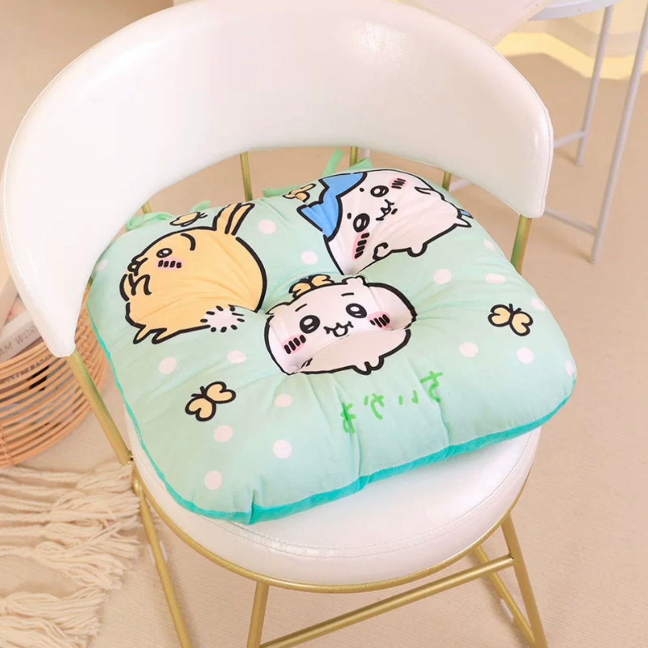Japanese Cartoon ChiiKawa Chair Seat Cushion | ChiiKawa Hachiware Usagi - Pillow Kawaii Room Decoration KawaiiGiftLand