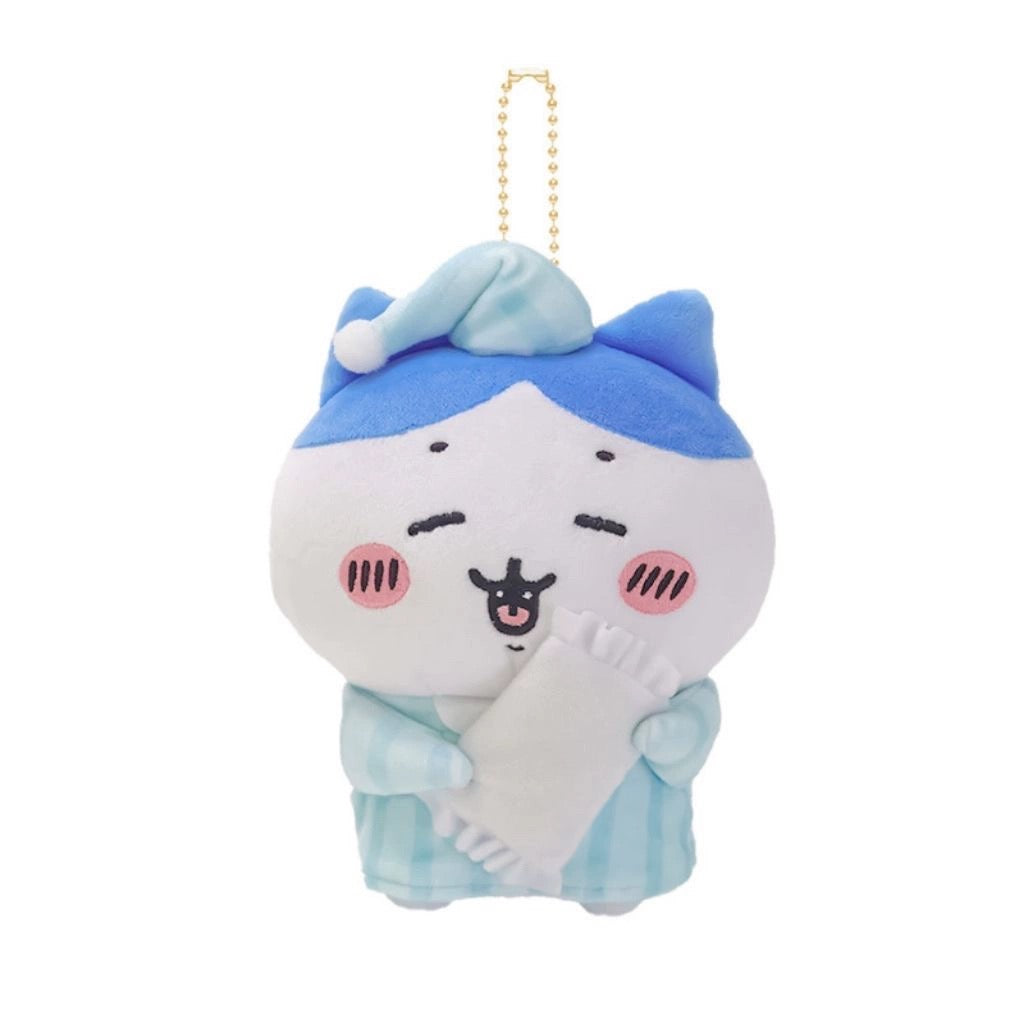 Japan ChiiKawa Pajamas Party | ChiiKawa Hachiware Usagi - Mini Plush Doll 10cm Keychain KawaiiGiftLand