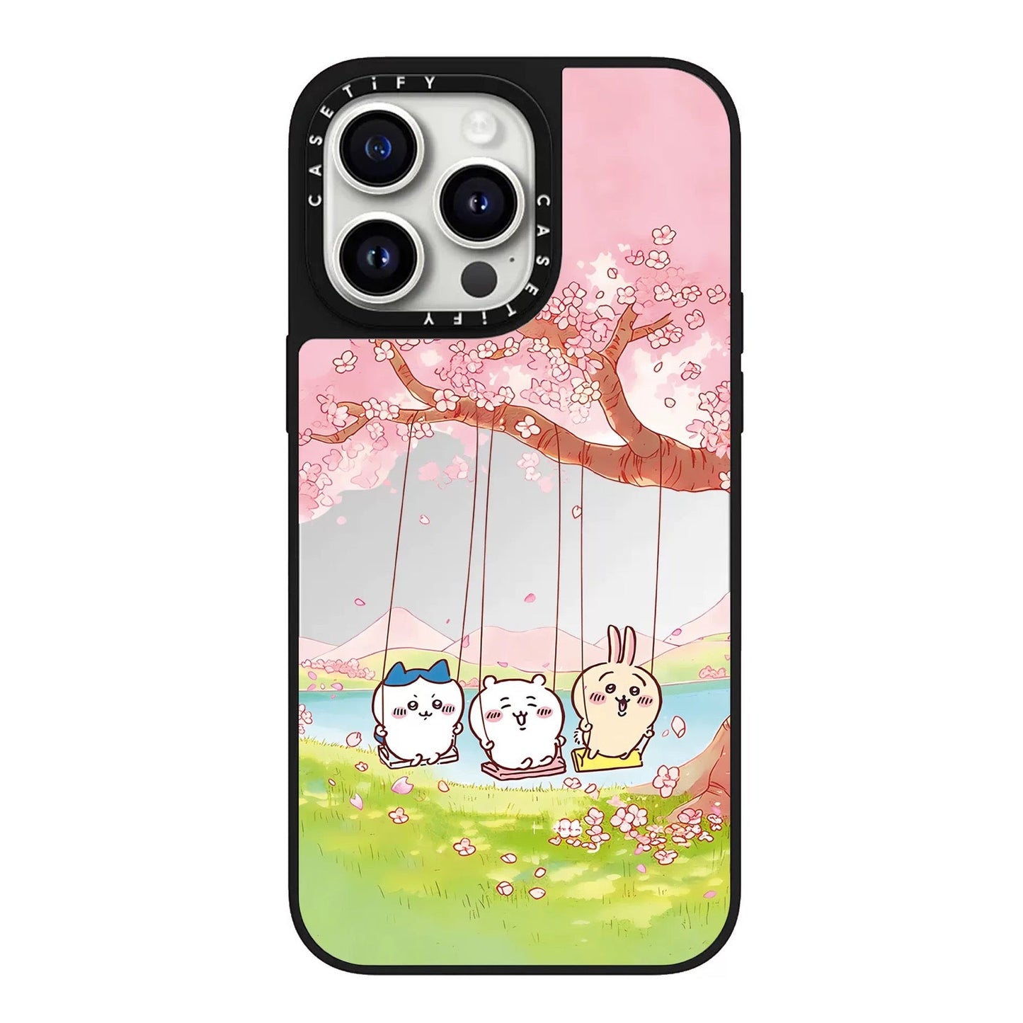 Japanese Cartoon ChiiKawa Mirror Phone Case | ChiiKawa Hachiware Usagi Travel Series - iPhone Case 11 12 13 14 15 16 Pro Promax KawaiiGiftLand