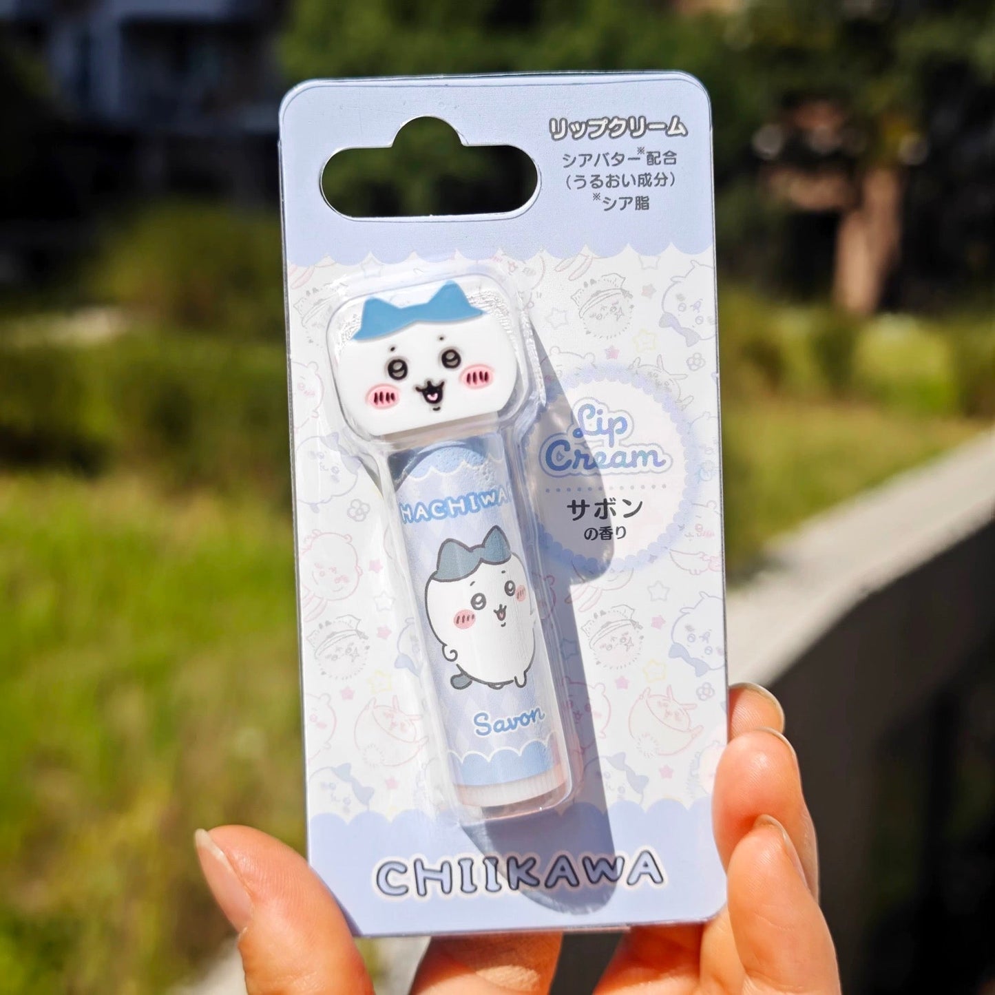 Japan ChiiKawa | ChiiKawa Hachiware Usagi Lipstick with Plastic Doll Head Lid Kawaii items Cosmetics items KawaiiGiftLand